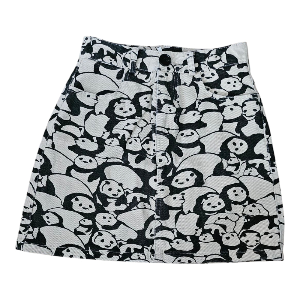 NWT Eggka Panda Patterned Skirt